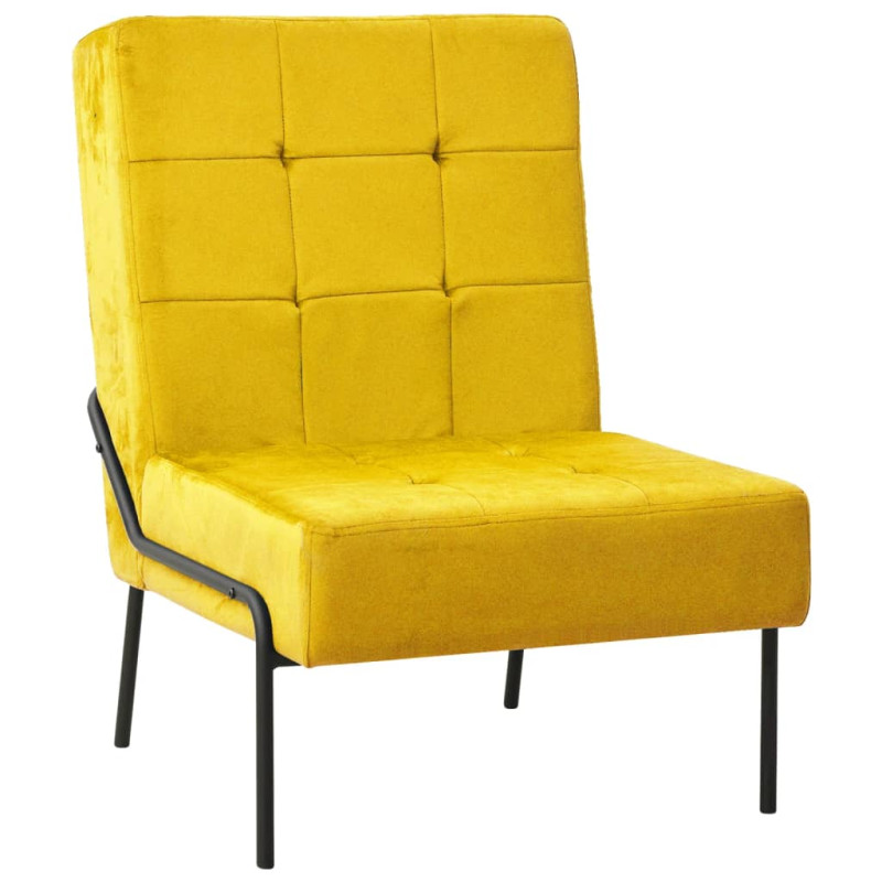 Fotel, 65x79x87 cm, musztardowy, obity aksamitem