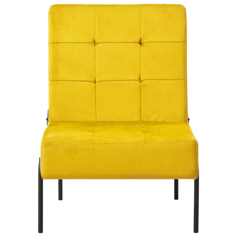 Fotel, 65x79x87 cm, musztardowy, obity aksamitem