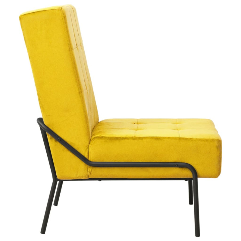 Fotel, 65x79x87 cm, musztardowy, obity aksamitem