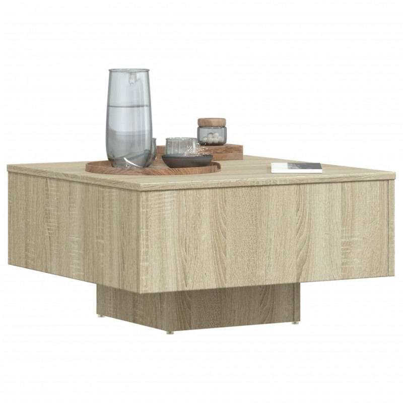 Stolik kawowy, dąb sonoma 60x60x31,5 cm materiał drewnopochodny
