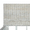 Rama łóżka, szara, naturalny rattan, 180 x 200 cm