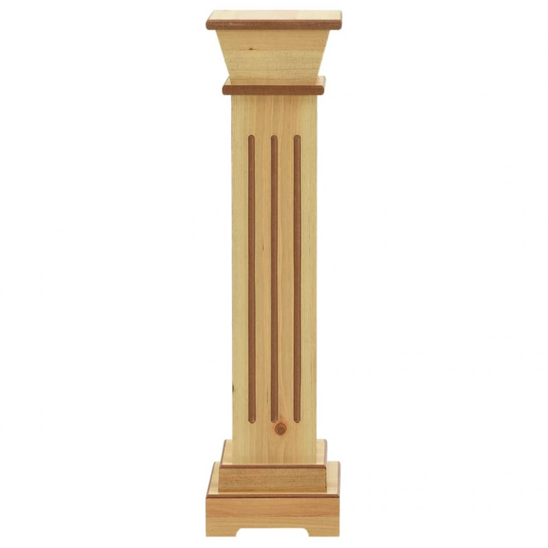 Klasyczny kwietnik kolumna, jasne drewno, 17x17x66 cm, MDF