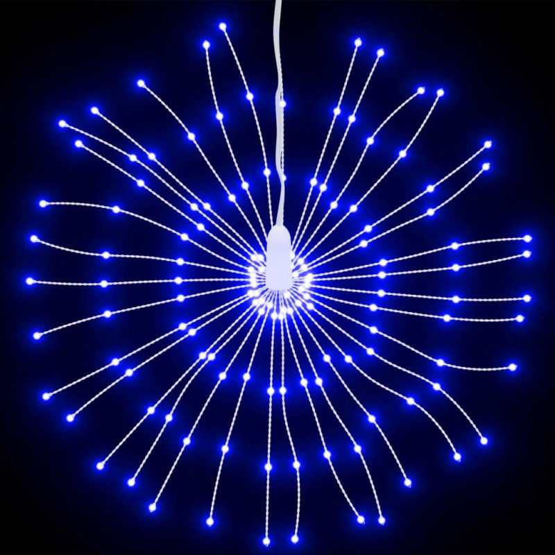 Ozdoby świąteczne ze 140 lampkami LED, 4 szt, niebieskie, 17 cm