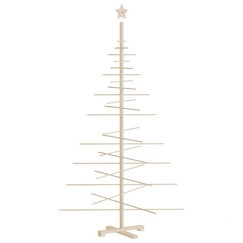 Drewniana choinka do udekorowania, 180 cm, lite drewno sosnowe