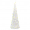 Sztuczna choinka typu pop-up, 50 LED, biała, 120 cm