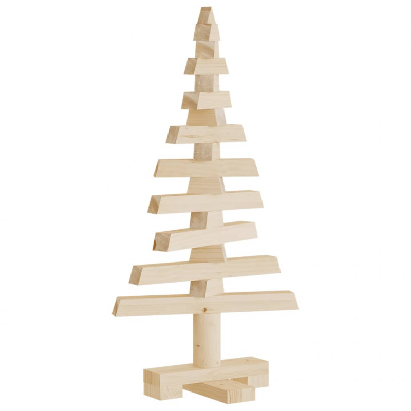 Drewniana choinka do udekorowania, 60 cm, lite drewno sosnowe