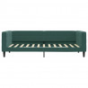 Sofa rozsuwana, ciemnozielona, 90x200 cm, aksamit