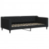 Sofa rozsuwana, czarna, 90x200 cm, tkanina