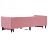 Sofa rozsuwana, różowa, 80x200 cm, aksamit