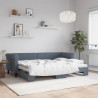 Sofa rozsuwana, ciemnozielona, 80x200 cm, aksamit