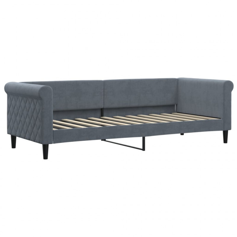 Sofa rozsuwana, ciemnozielona, 80x200 cm, aksamit