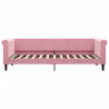 Sofa rozsuwana, różowa, 80x200 cm, aksamit