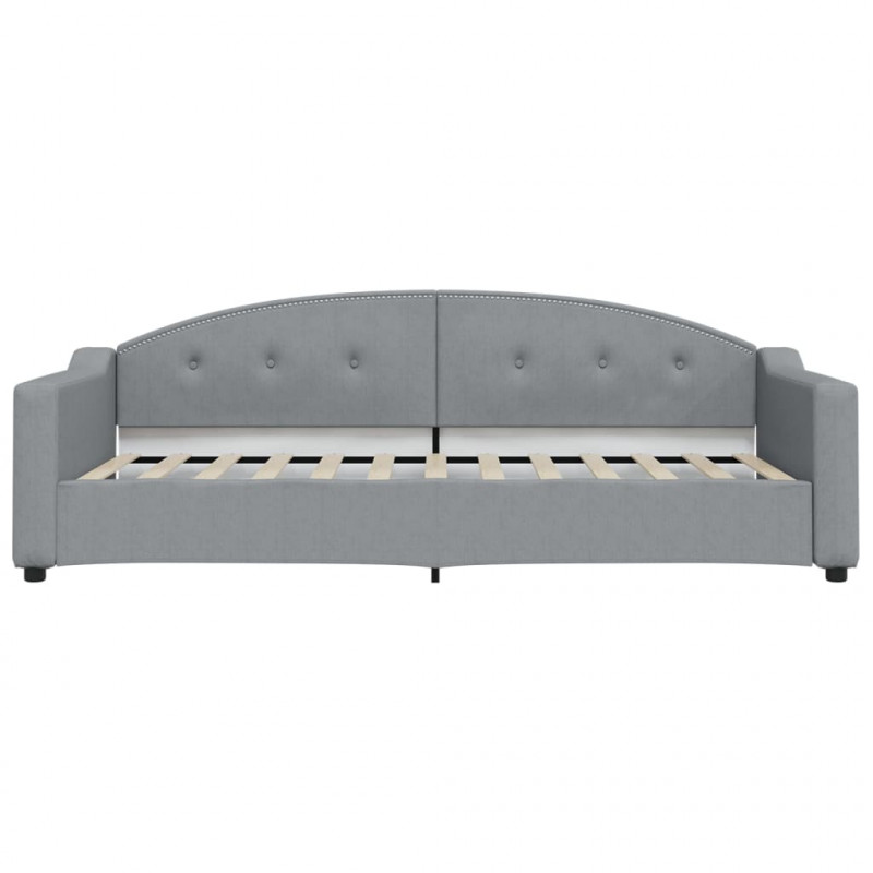 Sofa rozsuwana, jasnoszara, 90x200 cm, tkanina