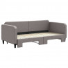 Sofa rozsuwana, kolor taupe, 90x200 cm, tkanina