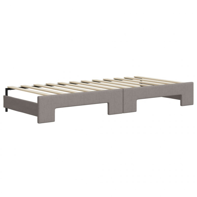 Sofa rozsuwana, kolor taupe, 90x200 cm, tkanina