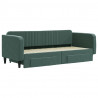 Sofa rozsuwana z szufladami, ciemnozielona, 90x200 cm, aksamit