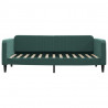 Sofa rozsuwana z szufladami, ciemnozielona, 90x200 cm, aksamit
