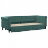 Sofa rozsuwana z szufladami, ciemnozielona, 80x200 cm, aksamit
