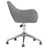 Obrotowe krzesła stołowe, 2 szt., jasnoszare, obite tkaniną