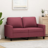 Sofa 2-osobowa, winna czerwień, 120 cm, tapicerowana tkaniną