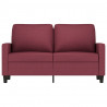 Sofa 2-osobowa, winna czerwień, 120 cm, tapicerowana tkaniną
