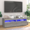 Szafki TV z LED, 2 szt., szary dąb sonoma, 60x35x40 cm