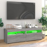 Szafki TV z LED, 2 szt., szary dąb sonoma, 60x35x40 cm