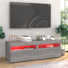 Szafki TV z LED, 2 szt., szary dąb sonoma, 60x35x40 cm