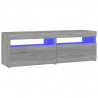 Szafki TV z LED, 2 szt., szary dąb sonoma, 60x35x40 cm