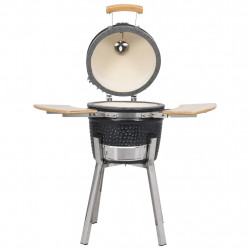 Ceramiczny grill Kamado z wędzarnią, 81 cm