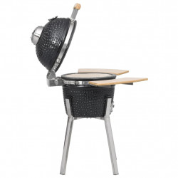 Ceramiczny grill Kamado z wędzarnią, 81 cm