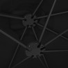 Parasol ogrodowy na słupku aluminiowym, 460 x 270 cm, czarny