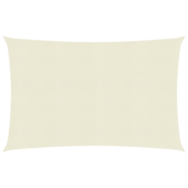 Żagiel przeciwsłoneczny, 160 g/m², kremowy, 5x6 m, HDPE