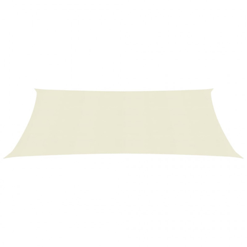 Żagiel przeciwsłoneczny, 160 g/m², kremowy, 5x6 m, HDPE
