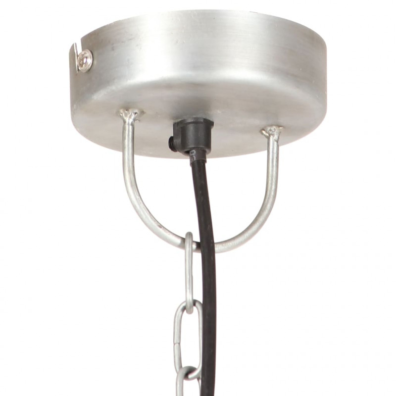 Industrialna lampa wisząca, 25 W, srebrna, okrągła, 42 cm, E27