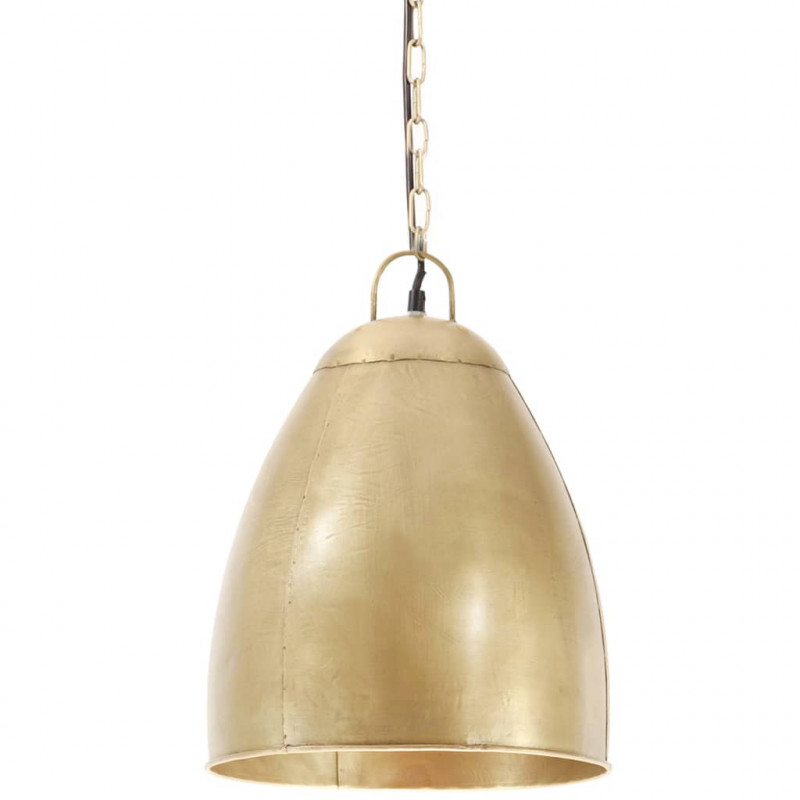 Industrialna lampa wisząca, 25 W, mosiężna, okrągła, 32 cm, E27