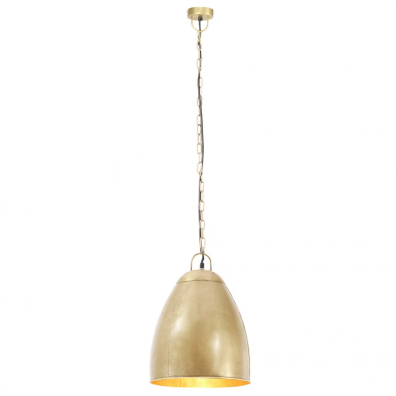 Industrialna lampa wisząca, 25 W, mosiężna, okrągła, 32 cm, E27