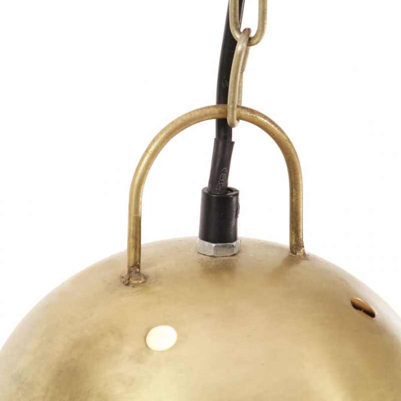 Industrialna lampa wisząca, 25 W, mosiężna, okrągła, 32 cm, E27