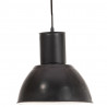Lampa wisząca, 25 W, czarna, okrągła, 28,5 cm, E27
