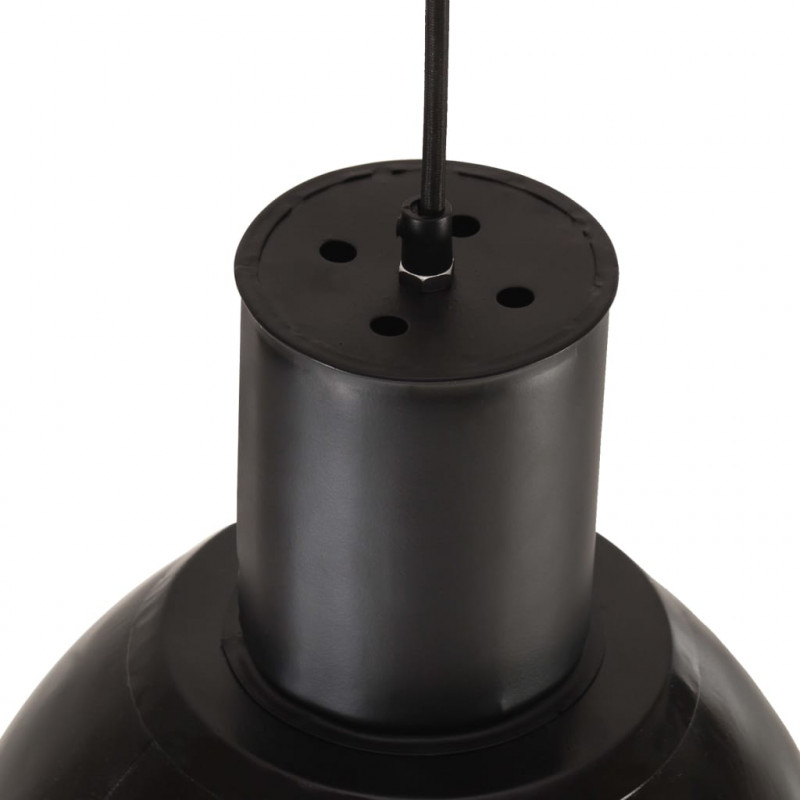Lampa wisząca, 25 W, czarna, okrągła, 28,5 cm, E27