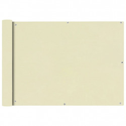 Parawan balkonowy z tkaniny oxford 75x400 cm kremowy
