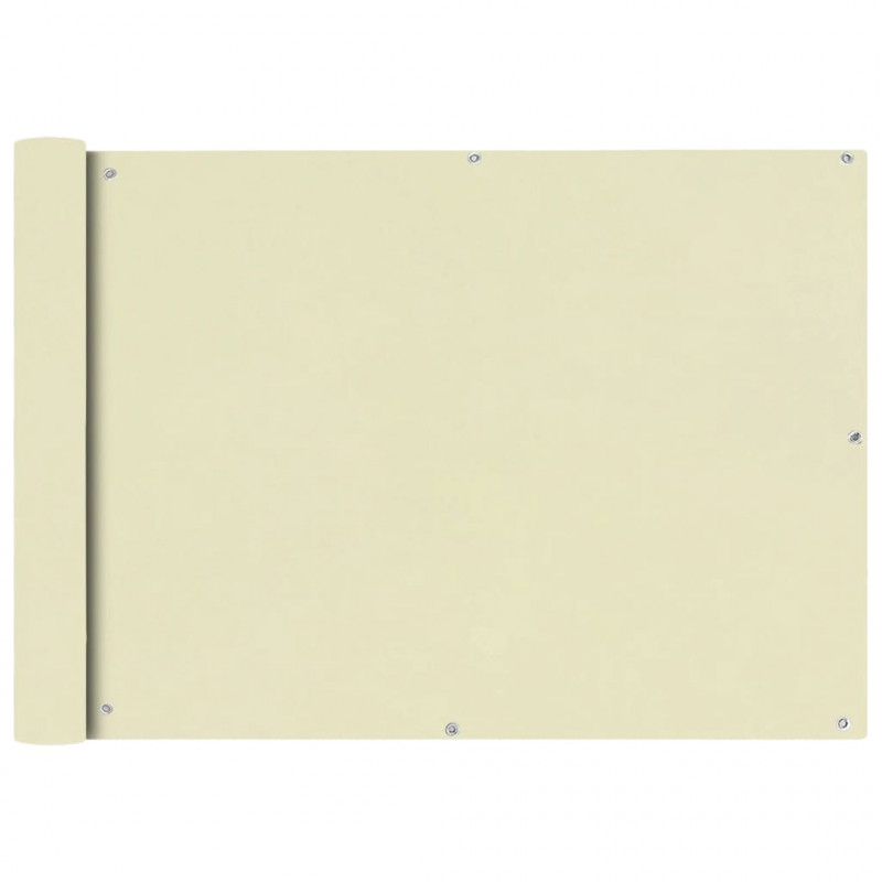 Parawan balkonowy z tkaniny oxford 75x400 cm kremowy