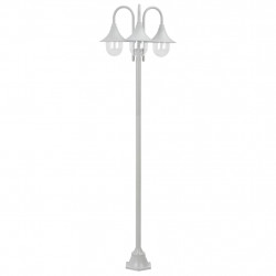 Latarnia ogrodowa 3-punktowa, 220 cm, E27, biała
