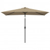 Parasol ogrodowy na metalowym słupku, 300 x 200 cm, kolor taupe