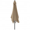 Parasol ogrodowy na metalowym słupku, 300 x 200 cm, kolor taupe