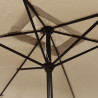 Parasol ogrodowy na metalowym słupku, 300 x 200 cm, kolor taupe