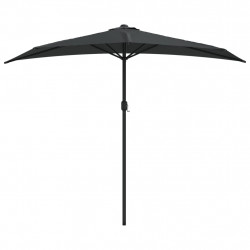 Półparasol balkonowy na słupku z aluminium, 270x144cm, antracyt