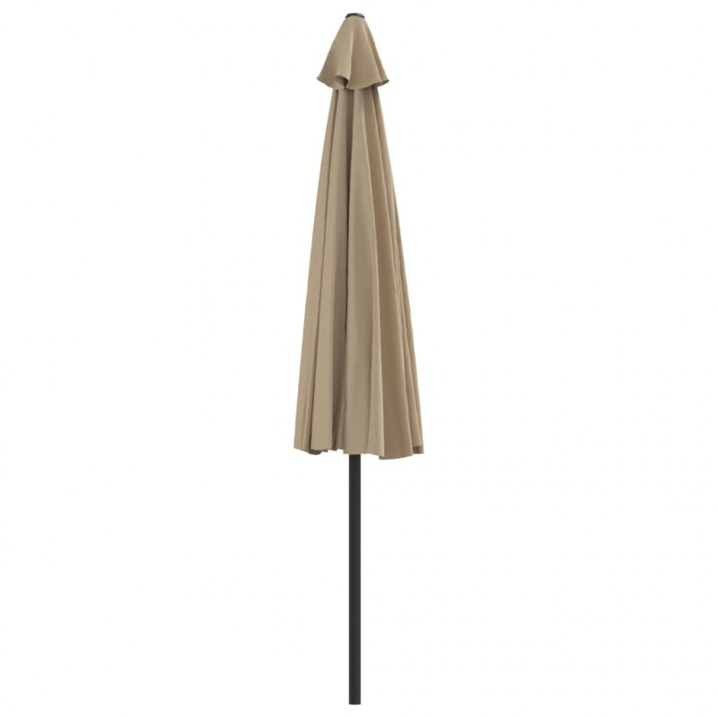 Półparasol balkonowy na słupku z aluminium, 300x155 cm, taupe