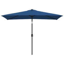 Parasol ogrodowy na metalowym słupku, 300x200 cm, lazurowy