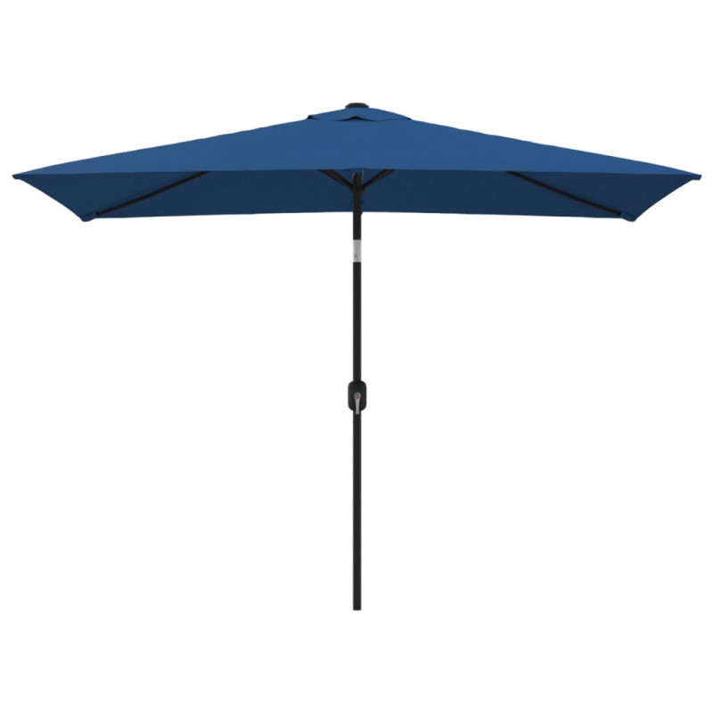 Parasol ogrodowy na metalowym słupku, 300x200 cm, lazurowy